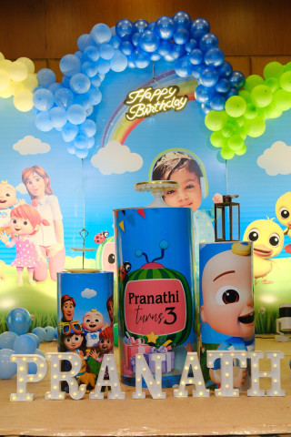 birthday event stage decor